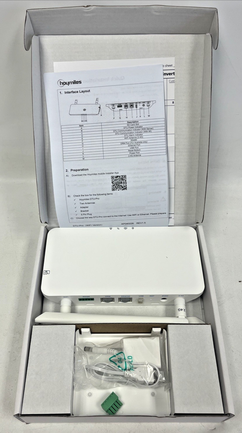 Hoymiles DTU-Pro (Wi-Fi Version), 2.4G PV Microinverter Monitoring *NEW IN BOX* gallery