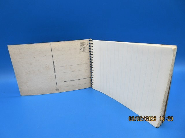 Vintage Spiral Bound Notebook with Nostalgic Scene of Young Girl Blue Dress gallery