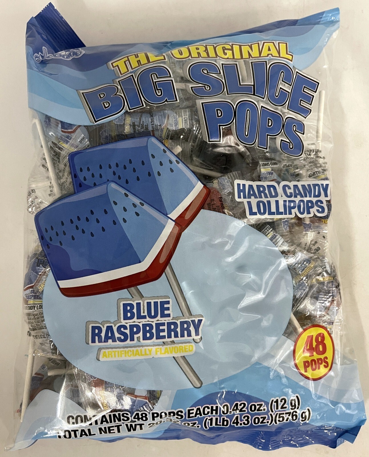 Big Slice Pops Blue Raspberry Candy Lollipops Suckers Bulk 48 Count Bag Candies gallery