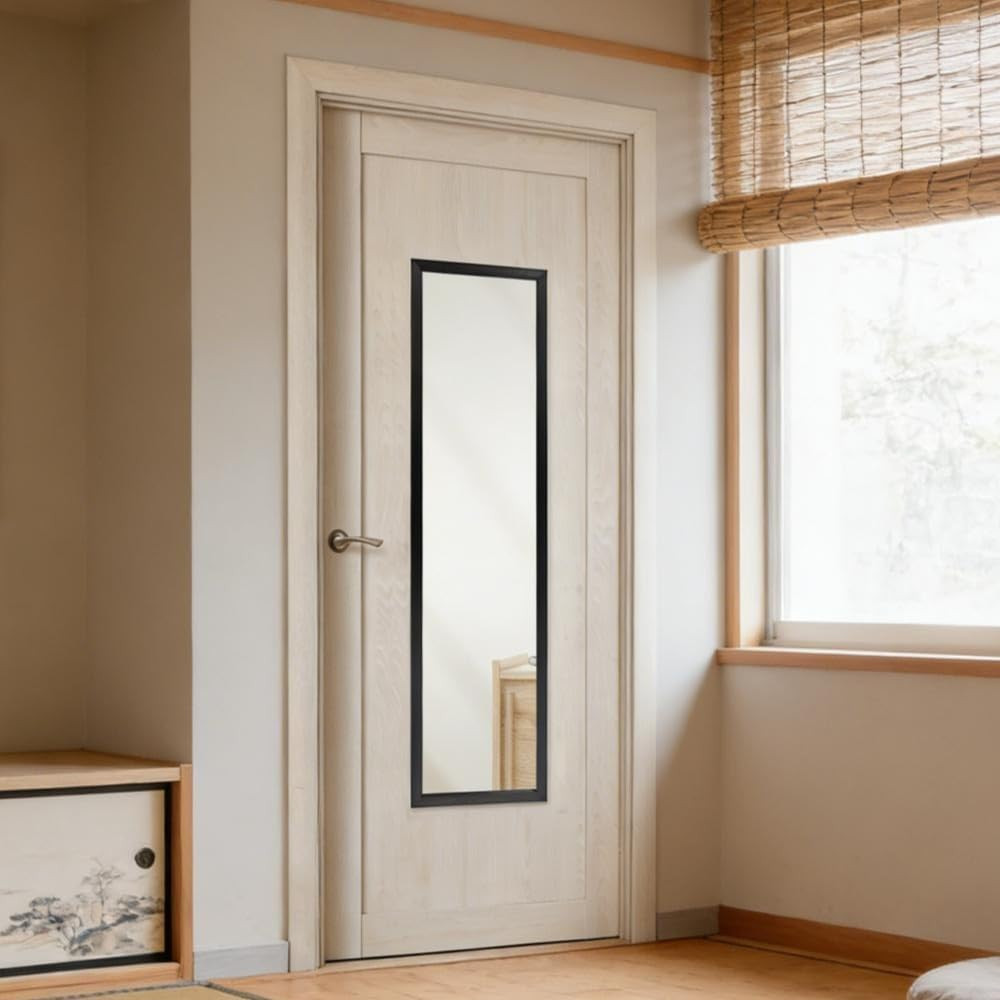 Over Door Full-Length Mirror 13.5x49.5 Inch Rectangular Wall and Door Hanging Mi gallery