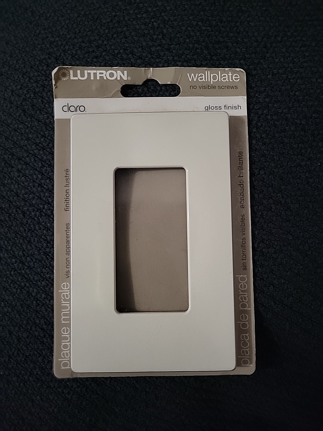 lutron Claro Lt. Almond wallplate no visible screws Gloss gallery