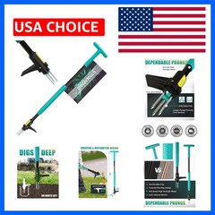 39″ Weed Pulling Tool, 3-Claw Detachable Weed Puller Tool with Long Handle, H…