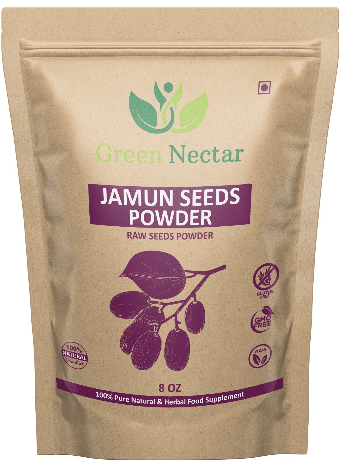 Jamun Seed Powder 8 Ounces(3 pack)| Jambul | Syzygium Cumini | Indian BlackBerry gallery
