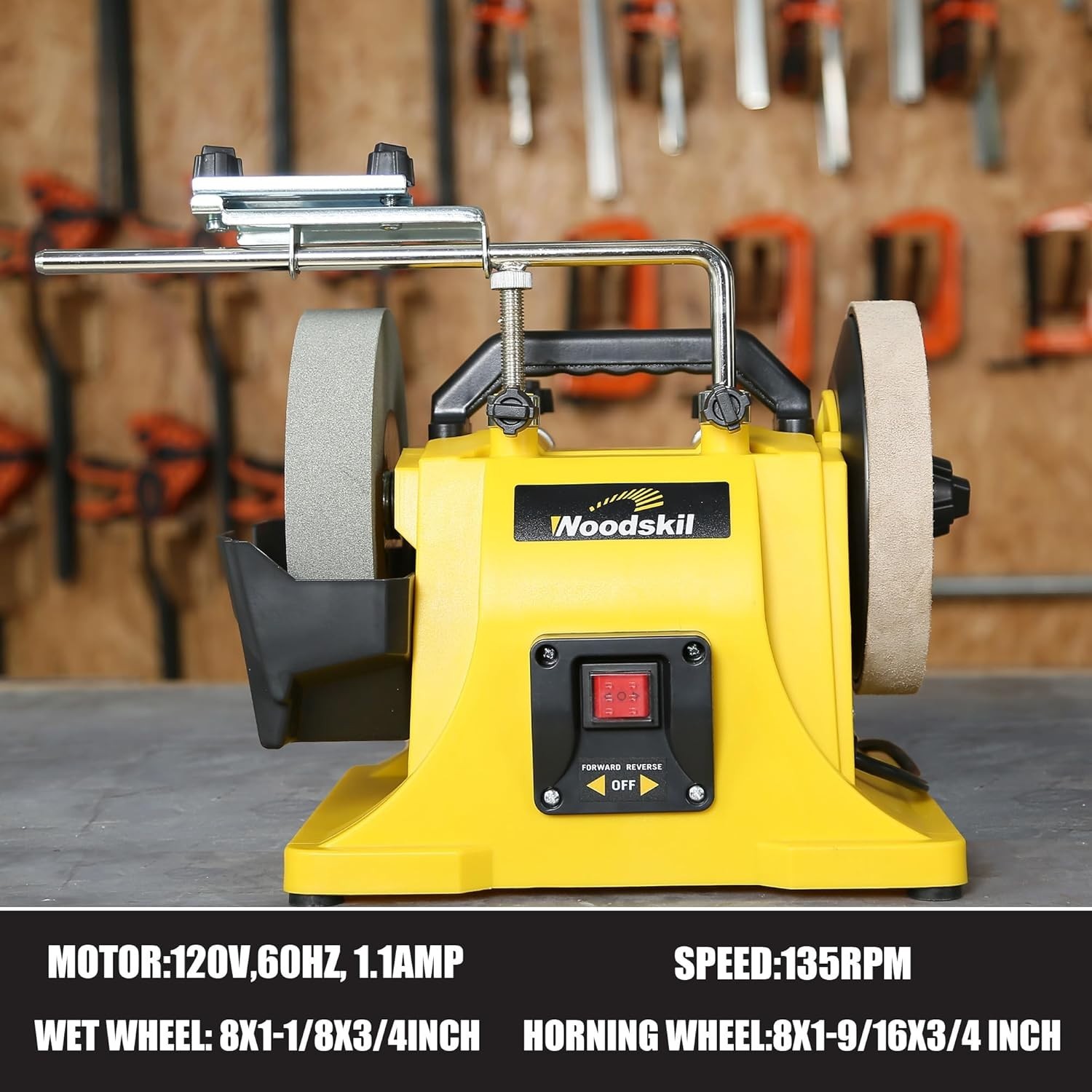 8" Low Speed Wet Sharpener, 1.1Amp Water Cooled Grinder Machine for Knife Making gallery