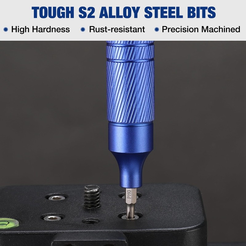 WORKPRO 24-in-1 Precision Screwdriver Multi-Bit Screwdriver W/S2 Steel Bits Blue gallery