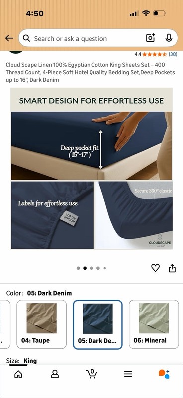 Cloudscape 5 Piece Split King Size Sheets 100 PercentEgyptian Cotton gallery
