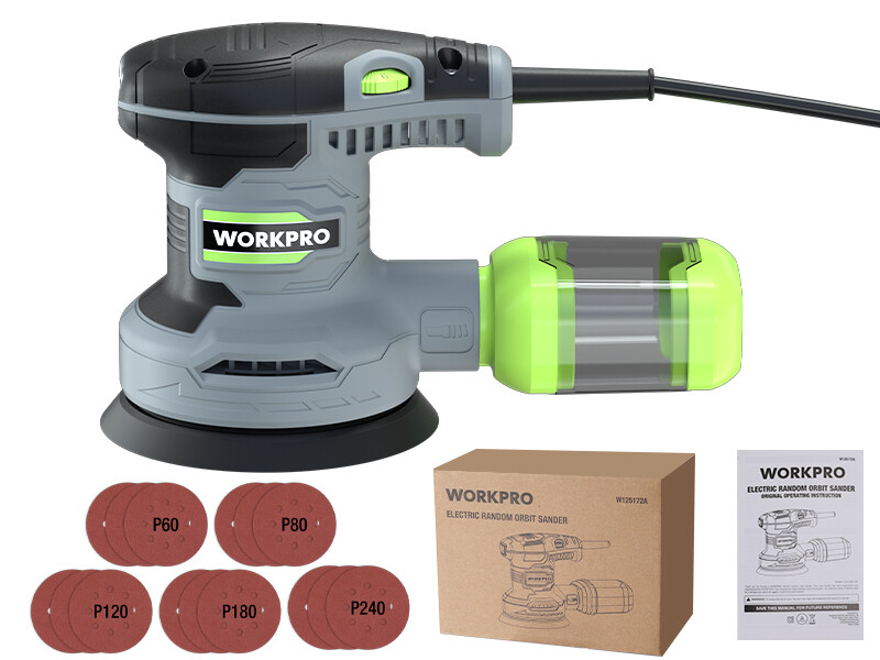 WORKPRO 5-Inch Random Orbit Sander, 6 Variable Speeds 7000 to 14000 RPM gallery