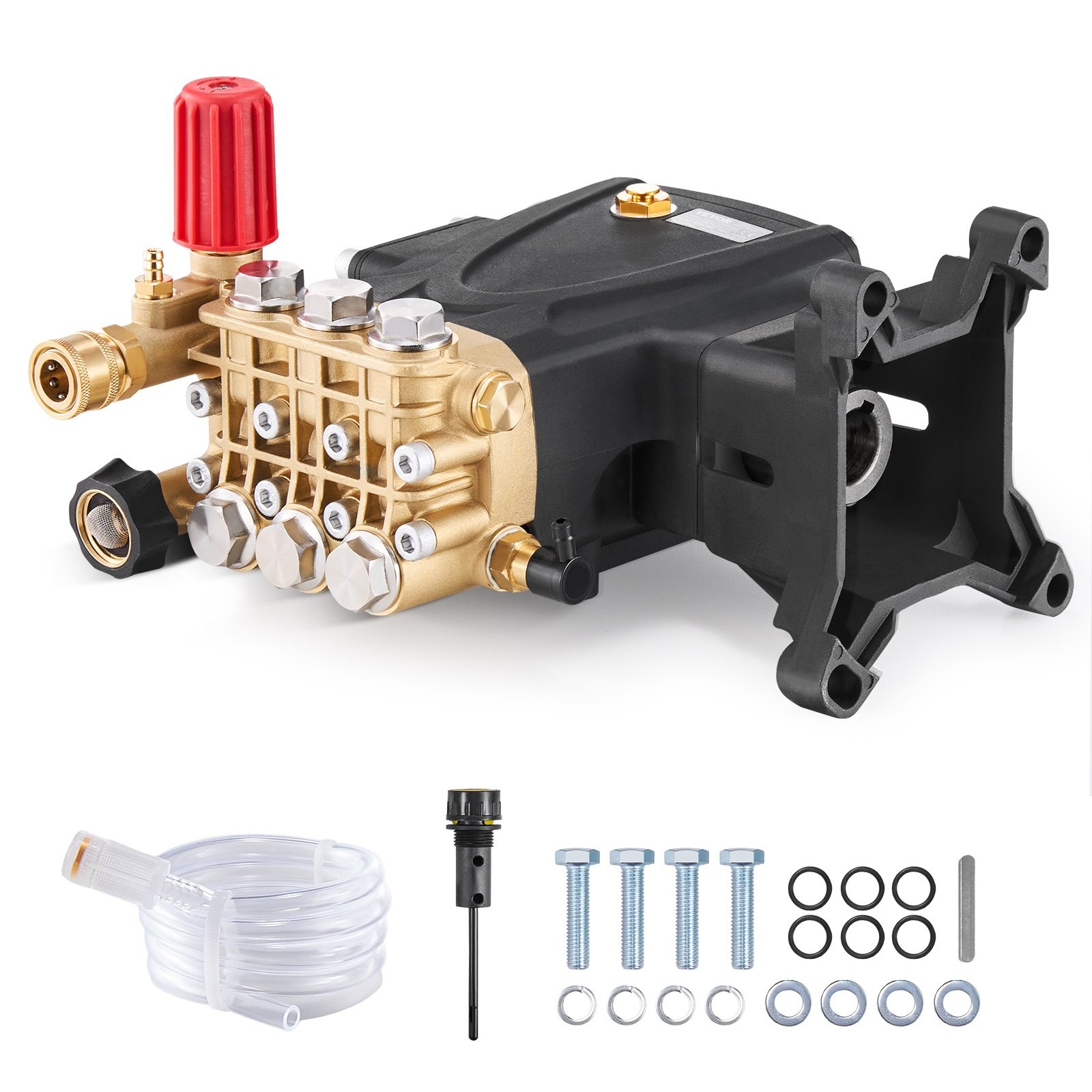 Pressure Washer Pump, 1" Shaft Horizontal Triplex Plunger, 4000 PSI, 4.0GPM, Rep gallery