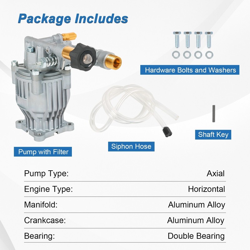 90028 Technologies Pressure Washer Pump Kit 3300 PSI 2.4 GPM 3/4" Shaft gallery