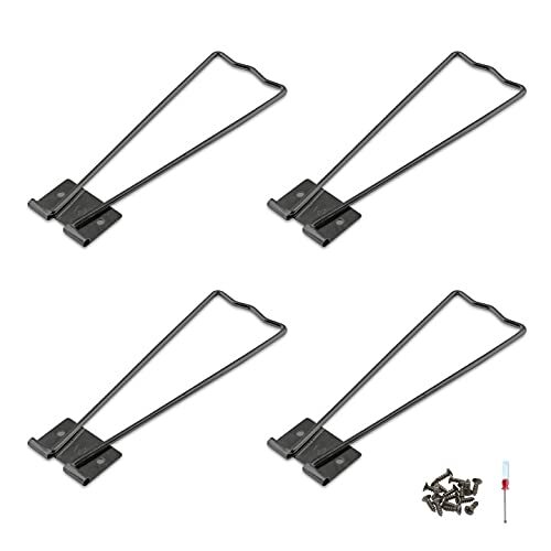 Jersvimc 4Pcs Black Frame Easel Back Stand, Iron Picture Holder Stand Metal