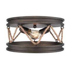 Golden Lighting Chatham Flush Mount, Gunmetal Bronze – 1048-FMGMT