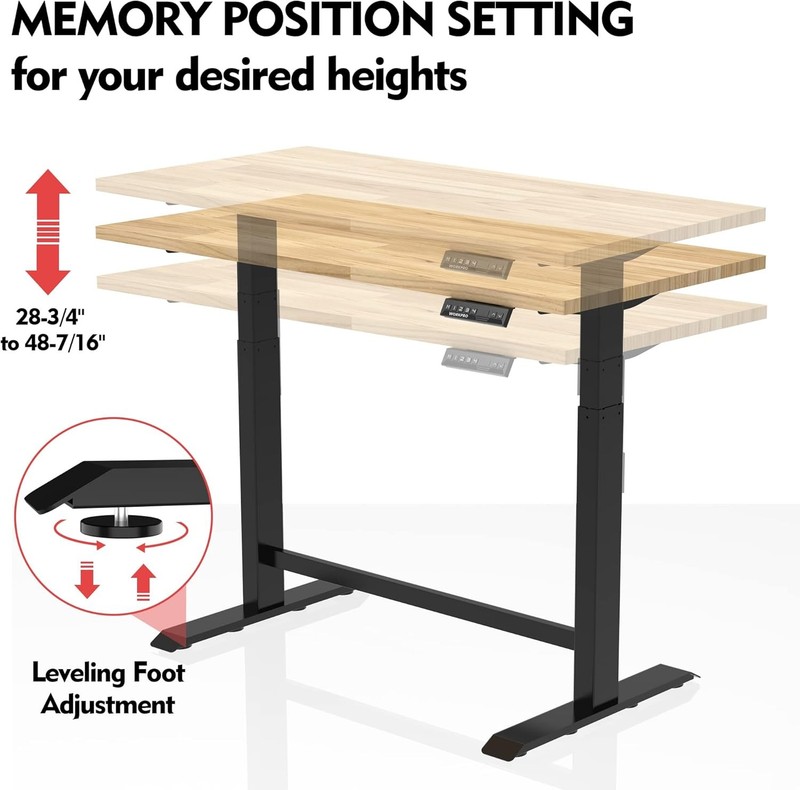 WORKPRO Dual Motor 48" Electric Height Adjustable Workbench 500LBS Load Capacity gallery