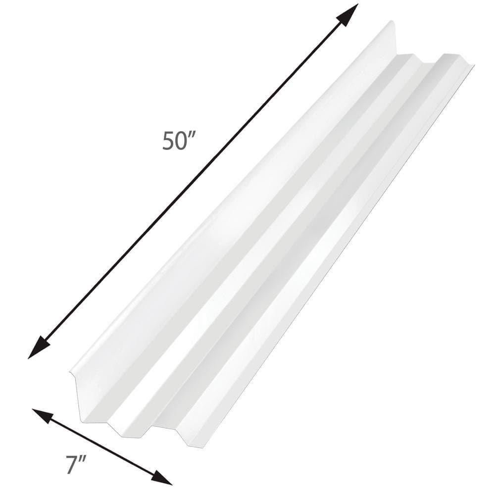 Suntuf Side Ridge Flashing 4 ft Polycarbonate White Opal Roof Rain Diverter gallery