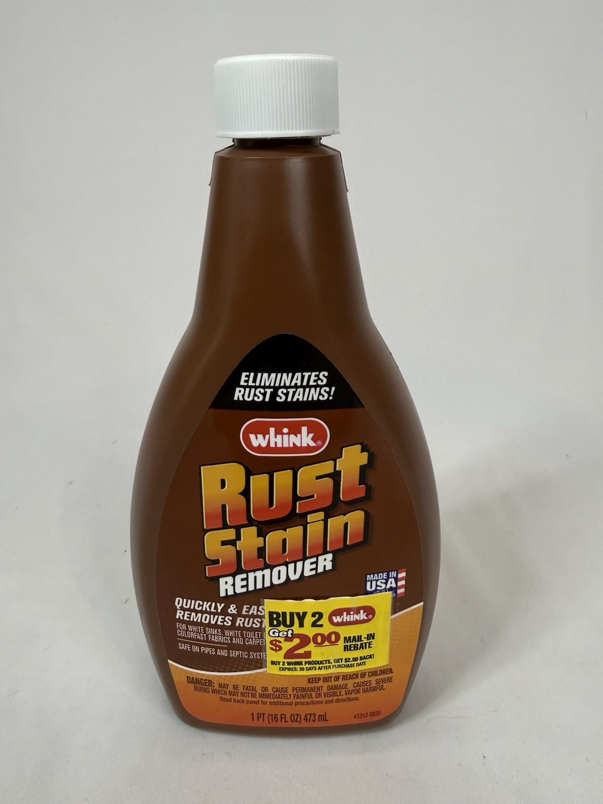 Whink No Scent Liquid Rust Stain Remover 16 oz Removes Rust Stains & Water Stain gallery