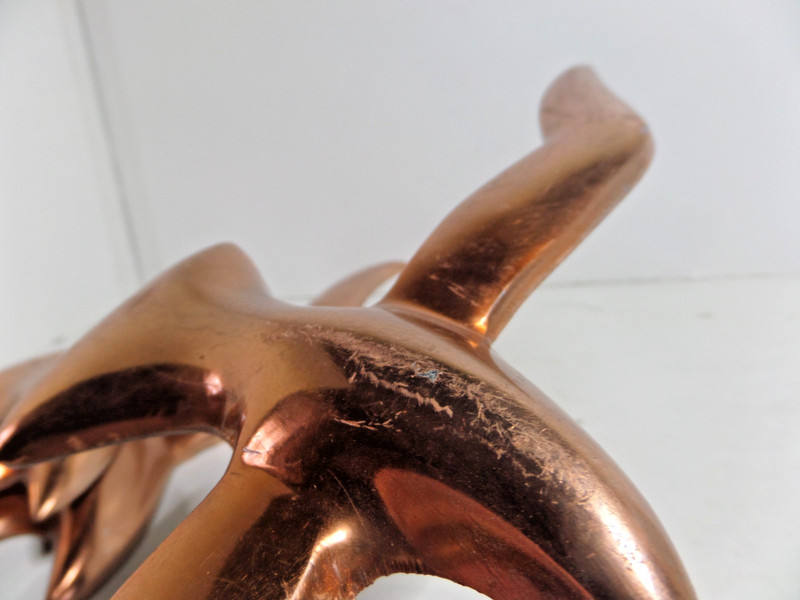 3 bird wall decorations copper colored aluminum vintage gallery