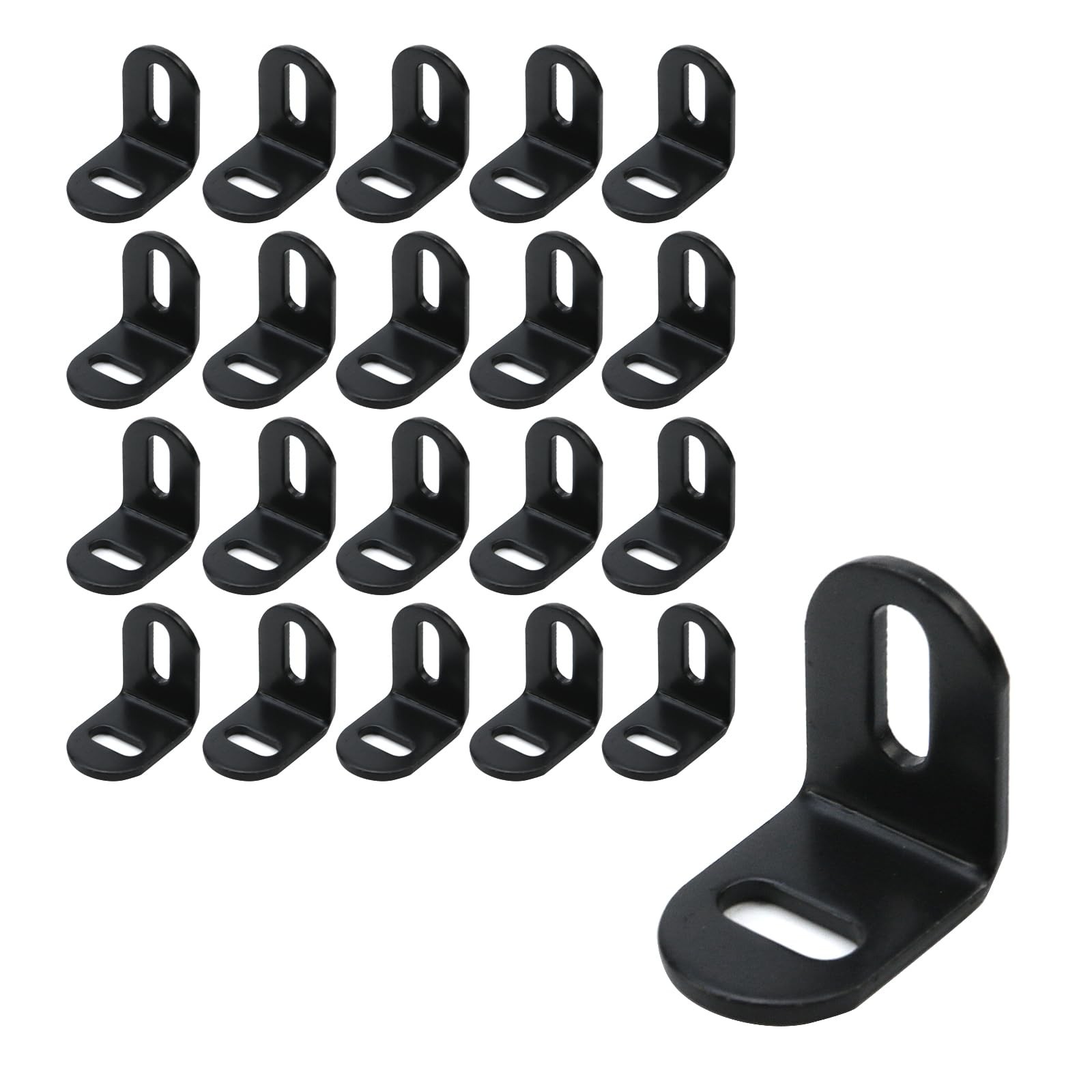 20 Pcs Black Adjustable Wood Table Top Expansion Bracket L Brackets Clips gallery