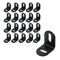 20 Pcs Black Adjustable Wood Table Top Expansion Bracket L Brackets Clips