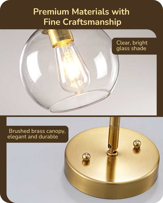 3 Pack Pendant Lights Kitchen Island,Modern Gold Hanging Light Fixture Metal Rod gallery