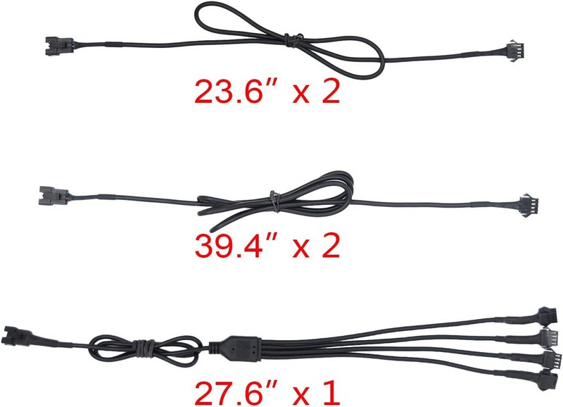Extension Cable Wire Cord 1-4 Splitter Kits for Neon Light Strips Decor gallery