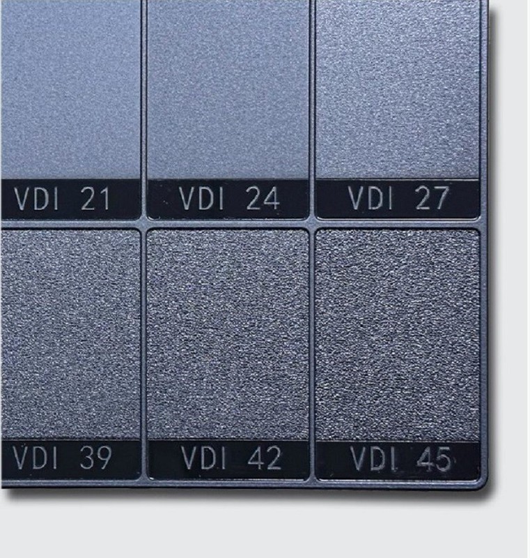 VDI3400 EDM pattern texture surface roughness smoothness comparison sample board gallery