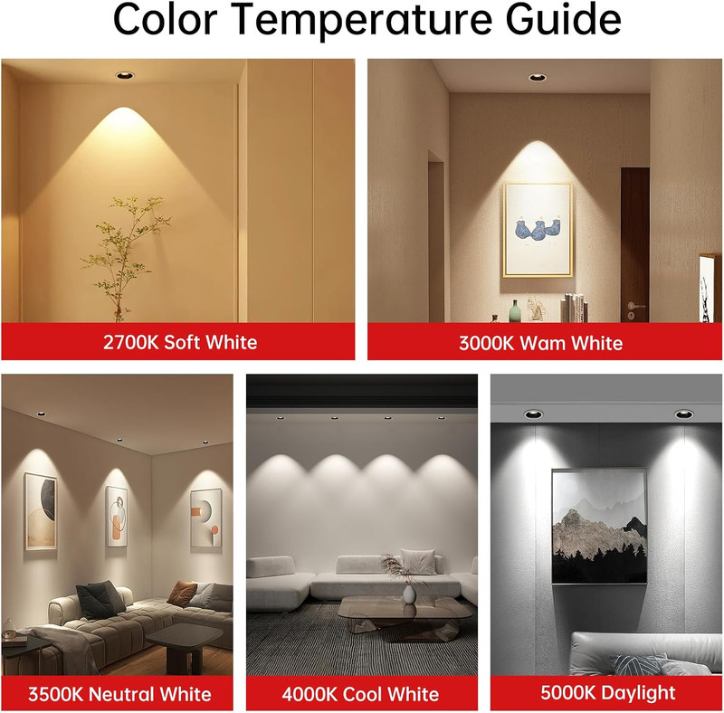 LED Recessed Downlight Fixture, CCT Switch, Dimmable, Energy Star, UL Listed gallery
