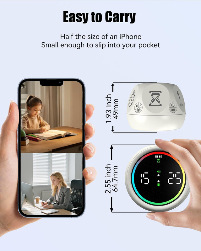 Pomodoro Timer Cube, Desk Timer for Productivity with 1, 5, 10 Min Preset Countd gallery