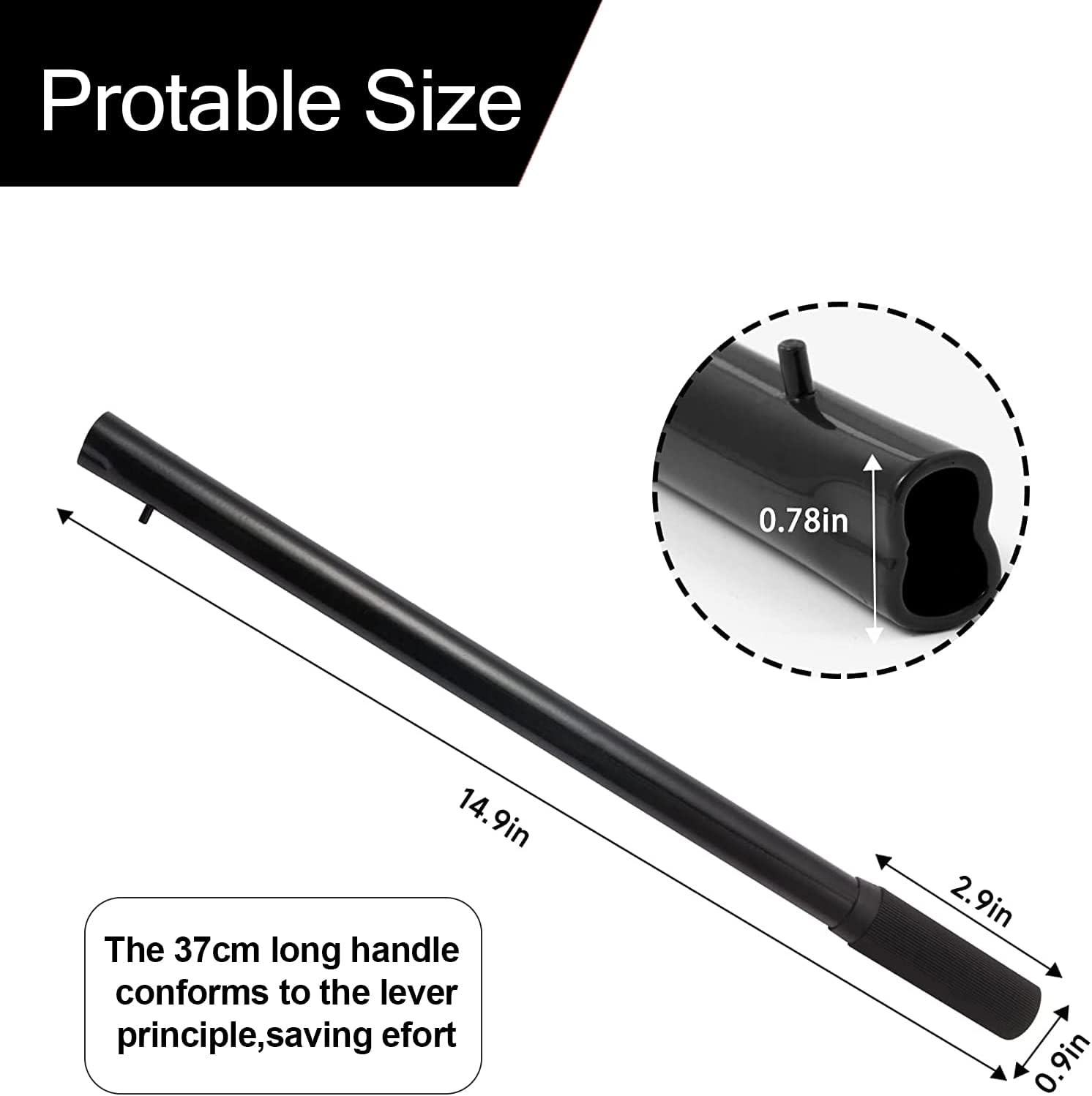 Horizontal Hydraulic Jack Handle 2 Ton Jack Handle Replacement with Rubber Glo gallery