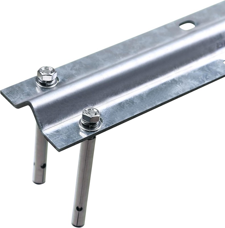 6FT Galvanized Inverted V Track Kit–2Pcs 3FT Slide Gate Tracks with Mounting Har gallery