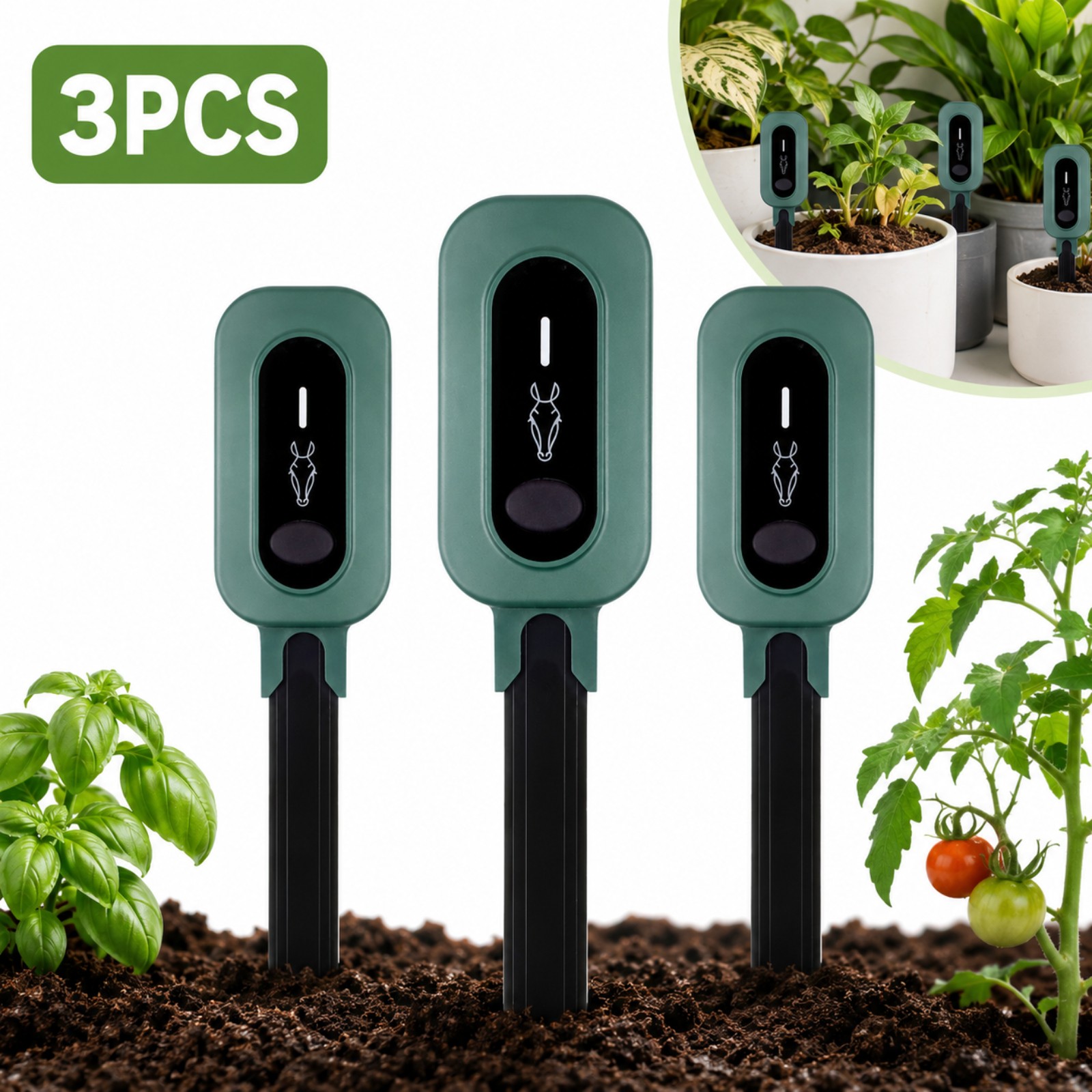 3PCS 3-in-1 AFRA Smart Soil Water Sensor Moisture Temp Light Monitor Test Meter gallery