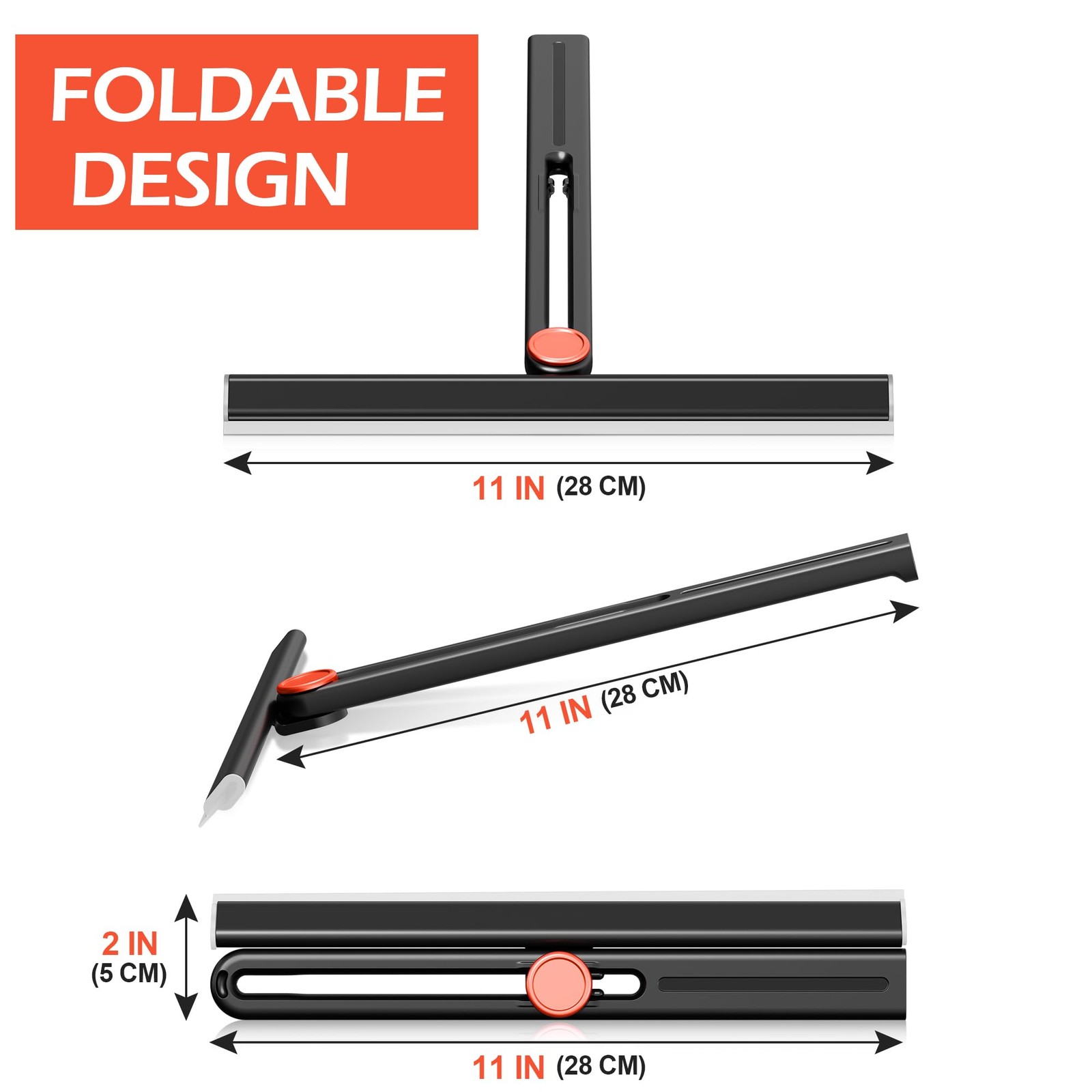 Upgraded Shower Squeegee for Glass Doors with 2 Pack Multi-Purpose 360° Rotat... gallery