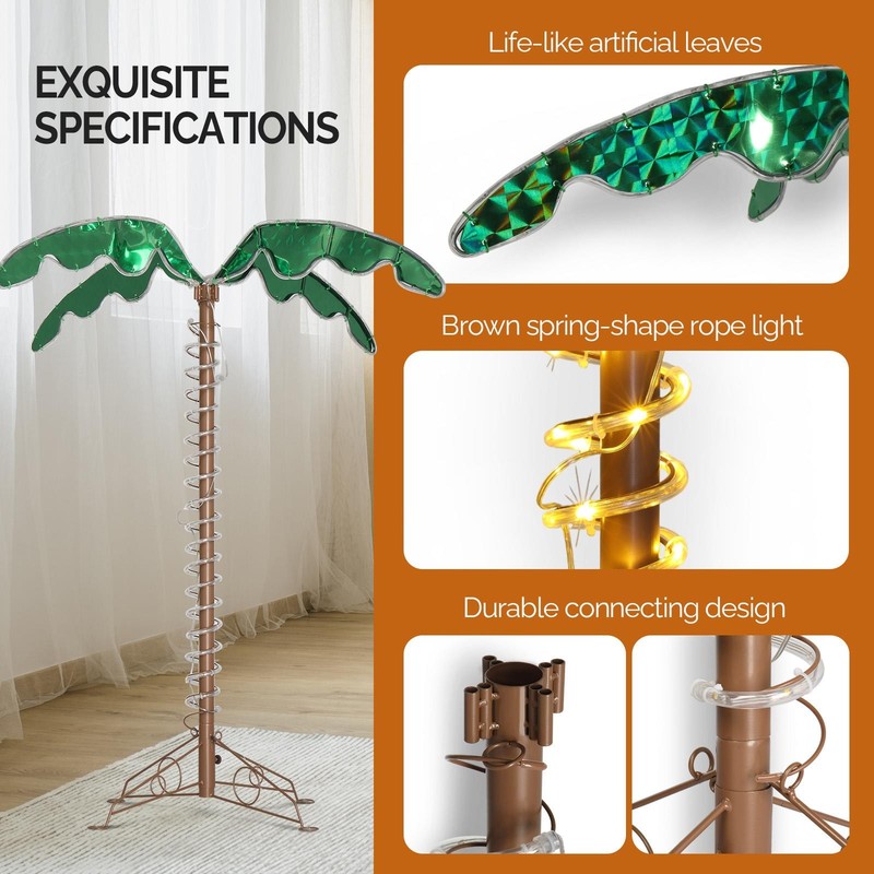 Artificial LED Lighted Coconut Tree for Pool Beach Yard Party Bar Decoration gallery