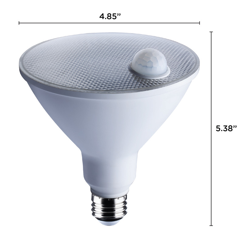 Motion Sensor Activated 40° Flood LED 120V 14W =100W PAR38 E26 5000K Natural gallery
