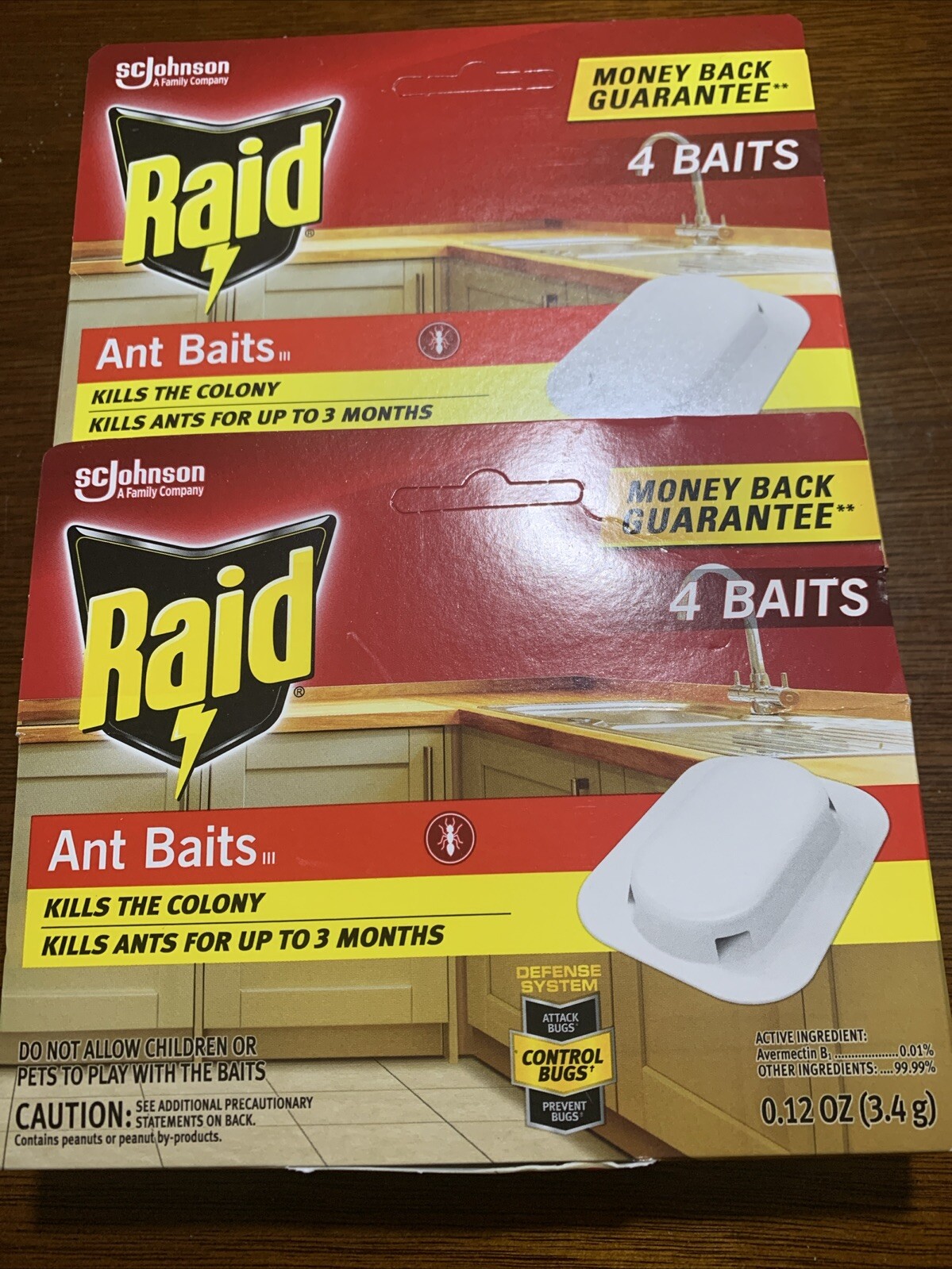 2-Raid Ant Baits III - 4 Pack - Kills Ants for up to 3 Months. 2 Boxes gallery