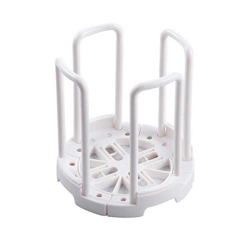White Retractable ABS PP Kitchen Cabinet Dish Bowl Chopsticks Storage Rack gallery