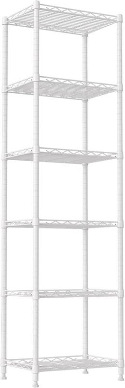 Durable 6-Tier Wire Shelving Unit – Perfect for Laundry, Bathroom, and Pantry gallery