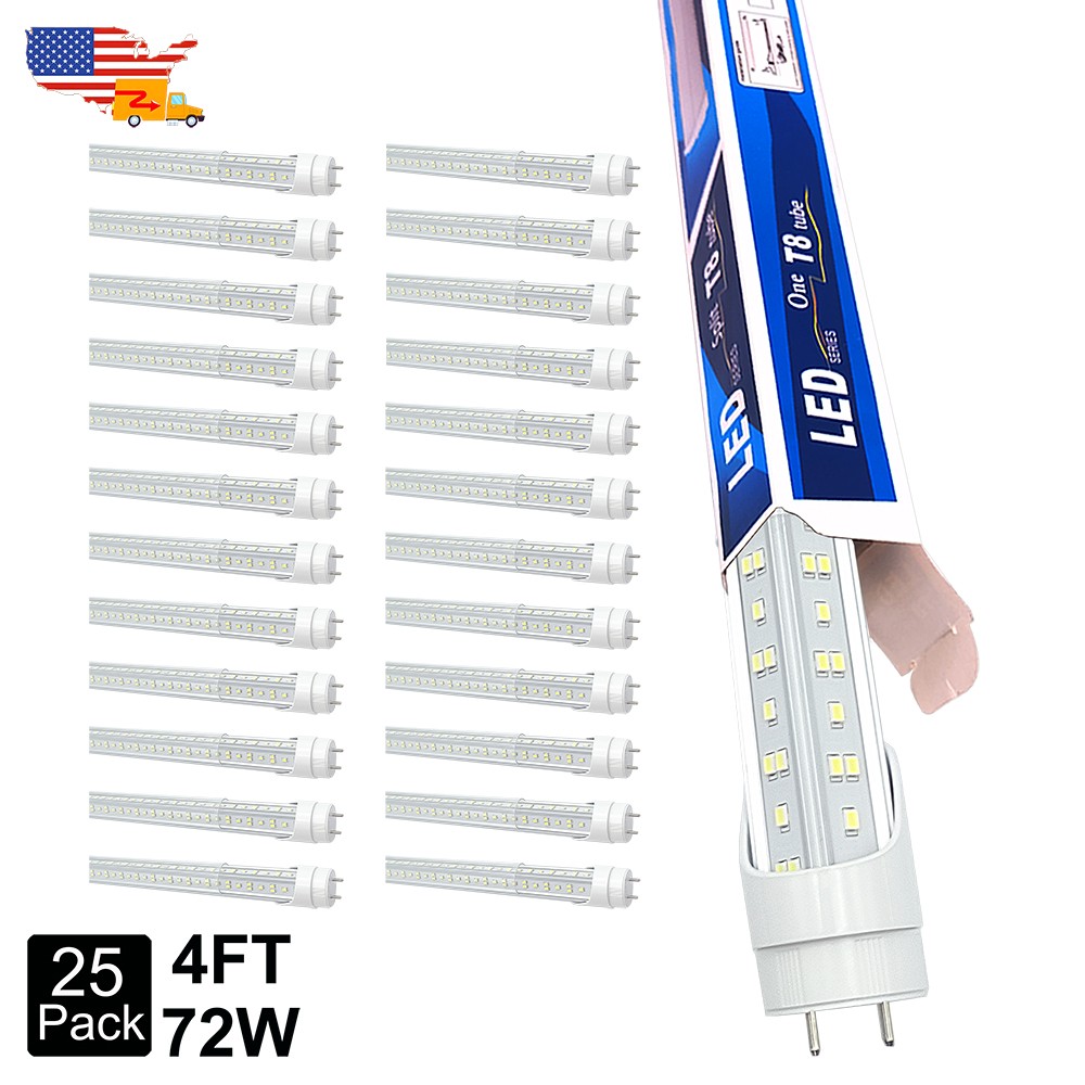 Wide Voltage 85-277V T8 4 Foot Led Replacement Tubes 72W 7200Lm No RF Double Pin gallery