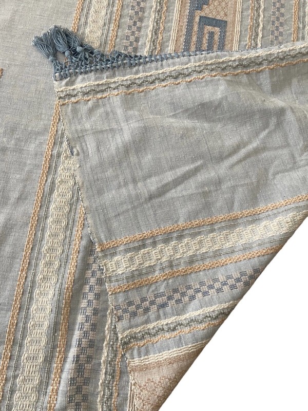 Native Woven Tablecloth Fringed American Tapestry Design 110” x 62” Rectangle gallery