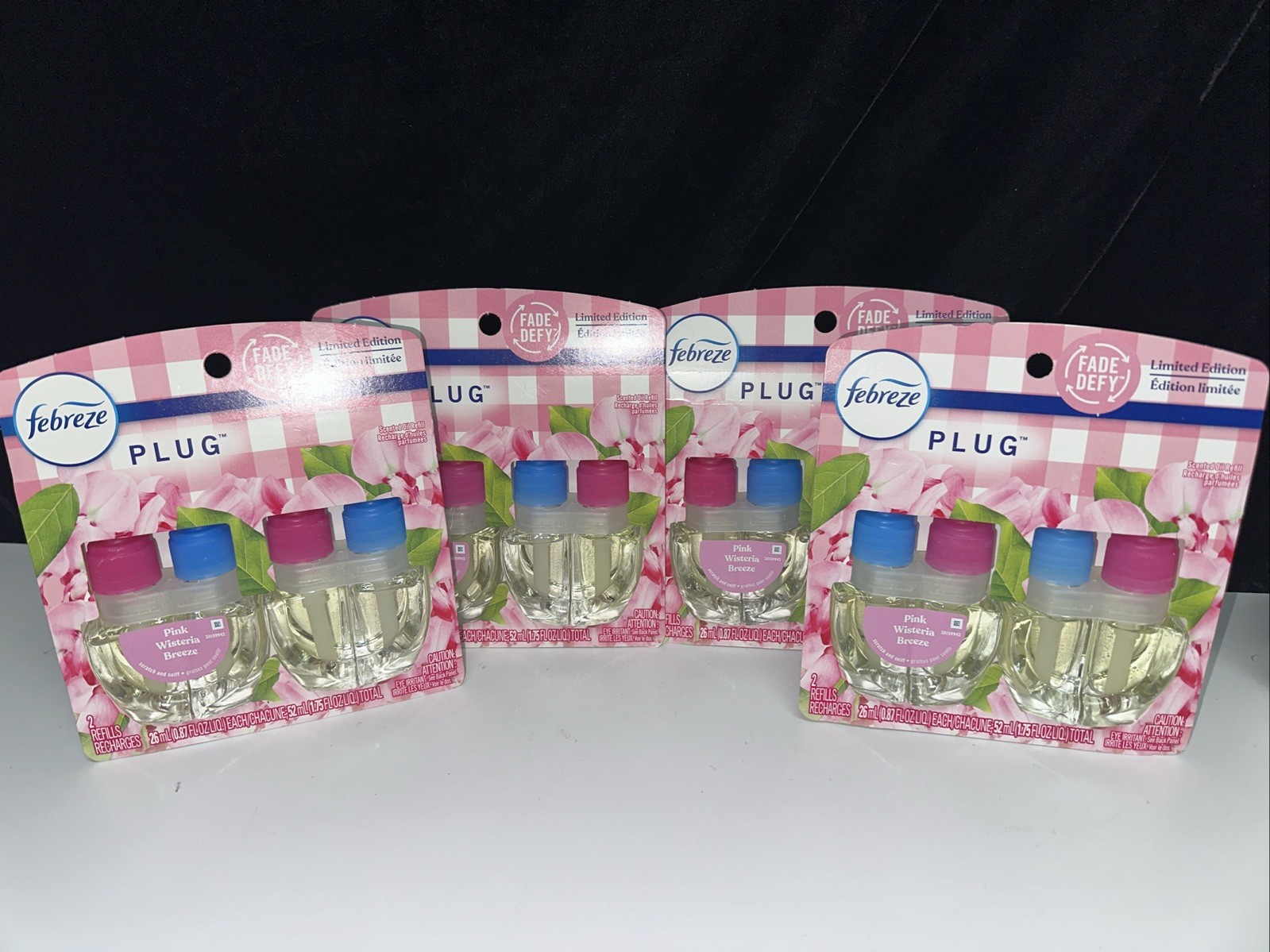 8 REFILLS-Febreze Plug Refills PINK WISTERIA BREEZE Limited Edition Spring Scent gallery