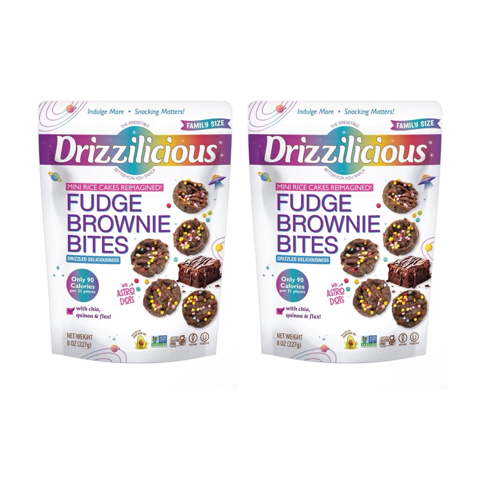 Drizzilicious Fudge Brownie Mini Rice Cakes, 8 oz. NEW LMTED FLAVOR! 2 PACK BIG gallery