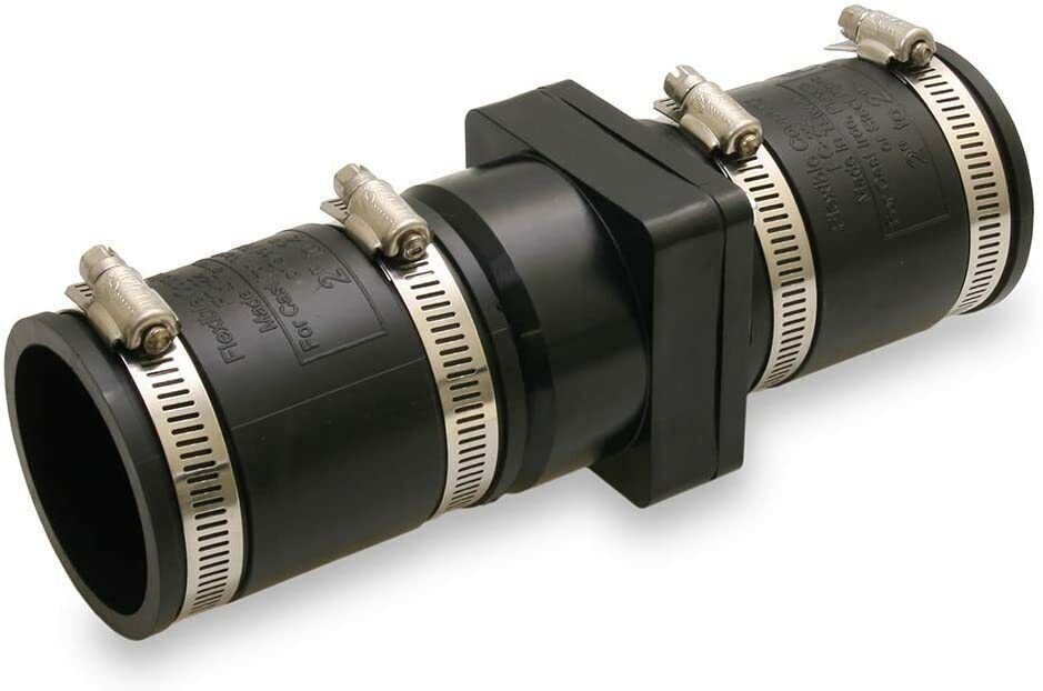 Plastic Sump Pump Check Valve with PVC Adapters and Stainless Steel Clamps gallery