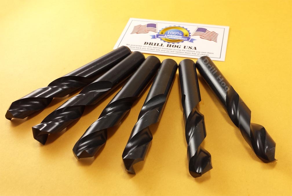 1/2" Stubby Bit Machine Screw Length Stub Bit Drill Hog Lifetime Warranty 6 Pcs gallery
