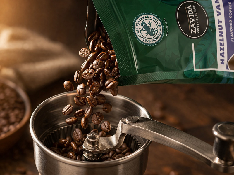 ☕ Zavida Hazelnut Vanilla Whole Bean Coffee 32oz (2lb) - Fresh Premium Roast ✨ gallery