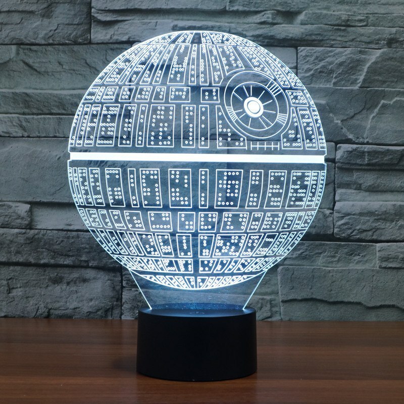 Star Wars Night Light Lamp Touch Table 3D Novelty Led Death Star Discoloration gallery