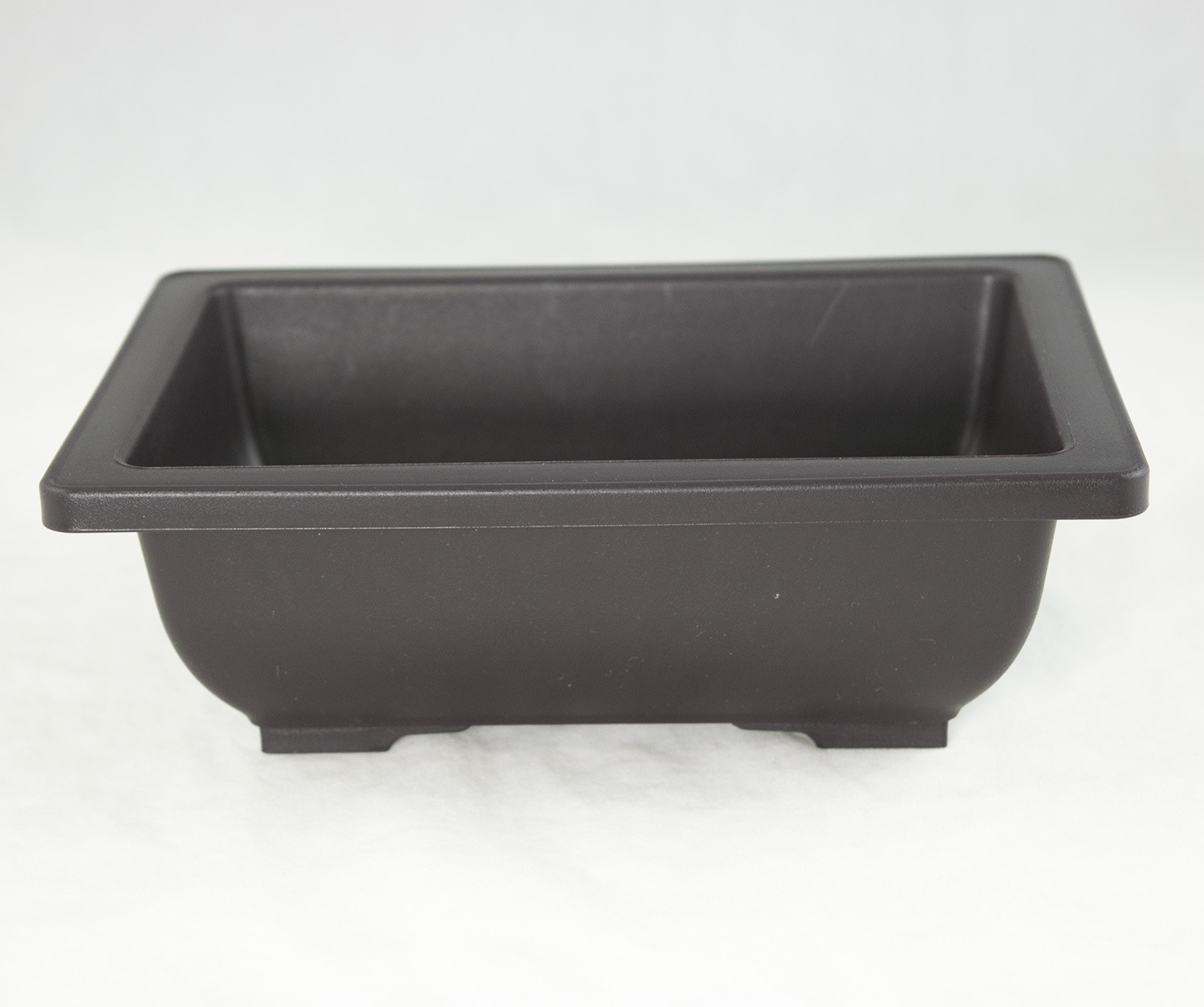 Rectangular Brown Plastic Bonsai Training Pot + Tray Set - 8.5"x 6.5"x 2.75" gallery