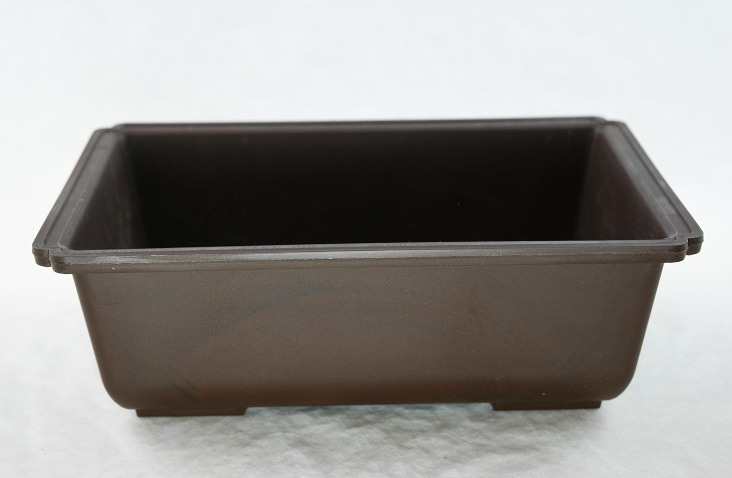 Rectangular Plastic Bonsai / Succulent Pot w / Mesh 9.5"x 6.75"x 3" - Dark Brown gallery