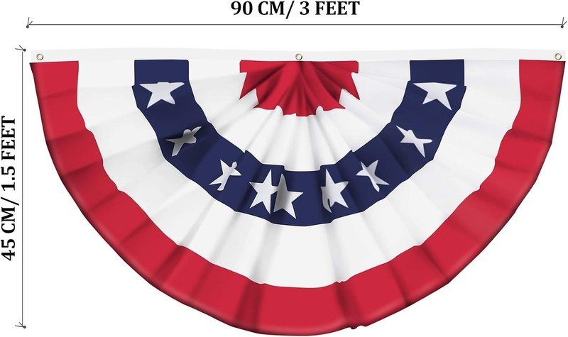 American Fan Flag Set - Canvas Header, Grommets gallery