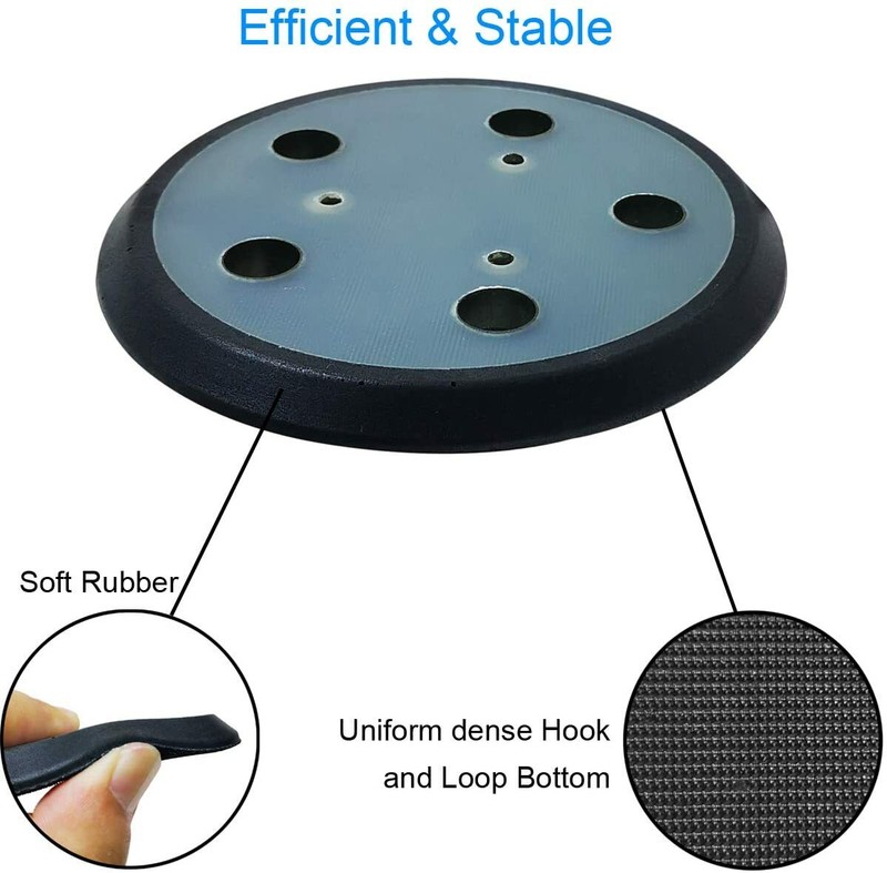 5" Hook & Loop Orbital Sander Replacement Pad 5-Hole for PORTER-CABLE 333, 333VS gallery