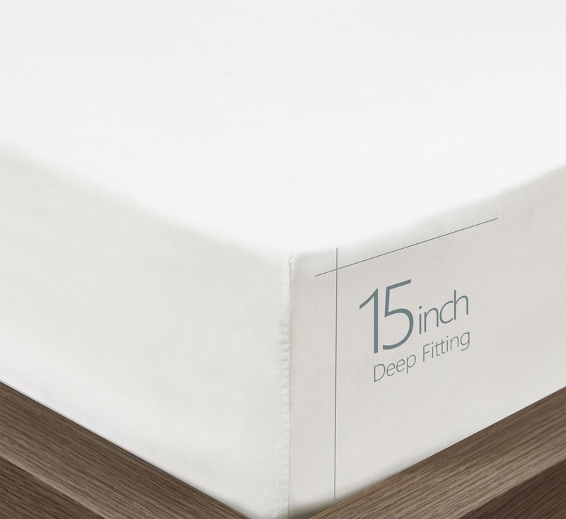 Twin Extra Long Fitted Sheet Only, Soft & Comfy 100% Cotton by Crescent Bedding gallery