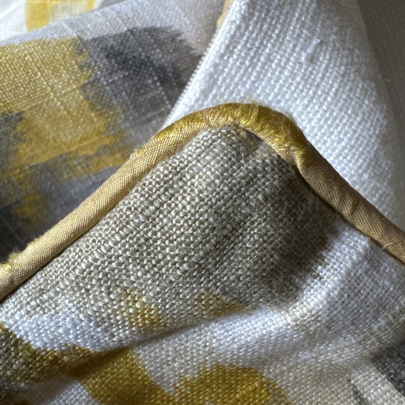 Throw Pillow Cover Ryan Studio Citrine Gold/Gray Off White Linen Rayon USA gallery