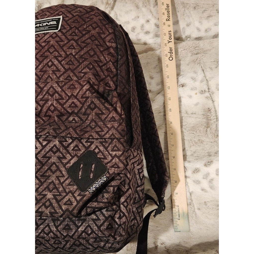 Dakine Backpack Brown Geometric Pattern School Travel Book Bag 4